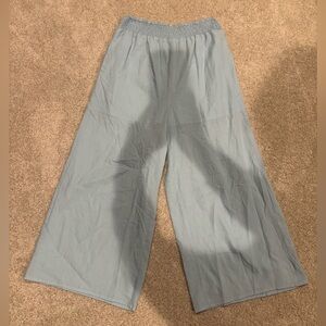 NWT Storia (Revolve) Wide-leg Crop Light Blue Pull on Pant